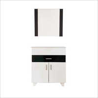 White and Black Floor Mounted PVC Vanity Cabinet