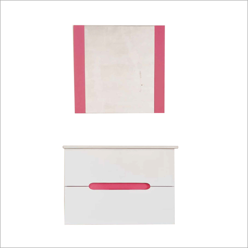 White and Pink Wall Mounted PVC Vanity Cabinet By SATYAM IMPEX