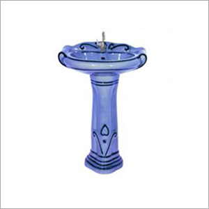 Blue Sterling Rustic Pedestal Wash Basin Set