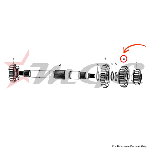 3rd Gear, Main Shaft For Royal Enfield - Reference Part Number - #550012/G