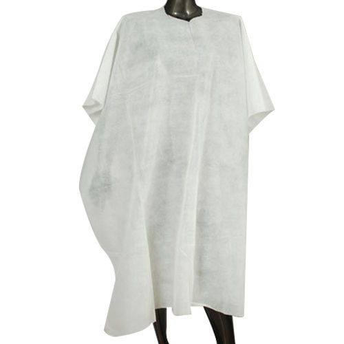 White Disposable Barber Cape