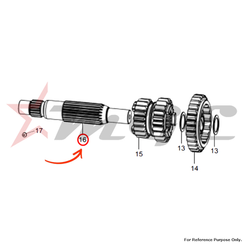 Lay Shaft For Royal Enfield - Reference Part Number - #550005/F