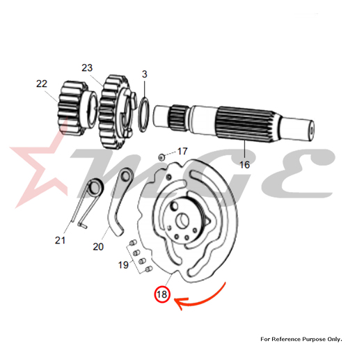 Cam Plate Assembly For Royal Enfield - Reference Part Number - #550178/C