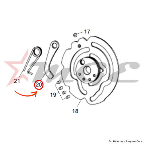 Indexing Pawl, Cam Plate For Royal Enfield - Reference Part Number - #550082/C, #550082/B