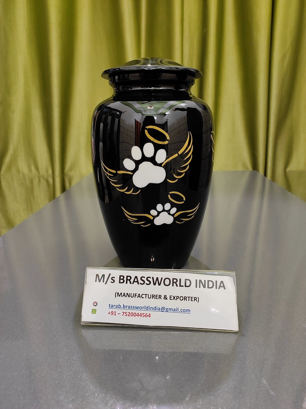 pet paw hand painted in rainbow color heart adult cremation urn funeral supplies