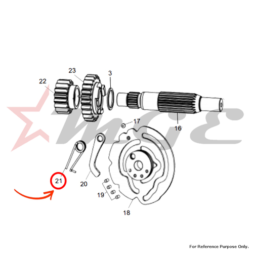 Spring Index Pawl For Royal Enfield - Reference Part Number - #550083/B
