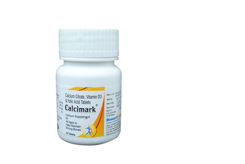 Calcimark Calcium , Vitamin D3, Folic Acid Tablets