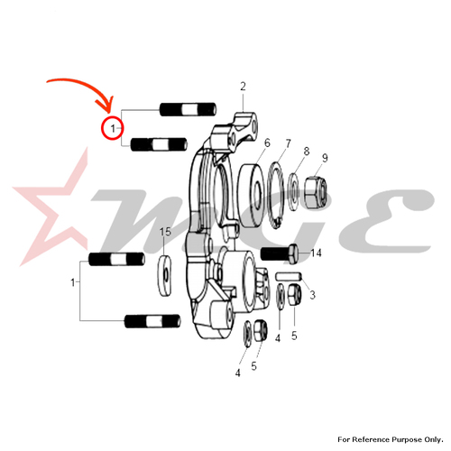 Stud For Royal Enfield - Reference Part Number - #550042/B