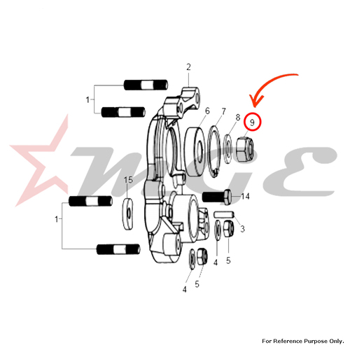 As Per Photo Nut Nylock For Royal Enfield - Reference Part Number - #550025