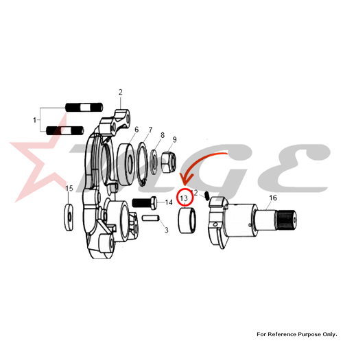Needle Bearing For Royal Enfield - Reference Part Number - #550032/A, #550032