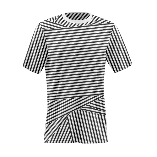 Ladies Optical Stripe T-Shirt Gender: Female