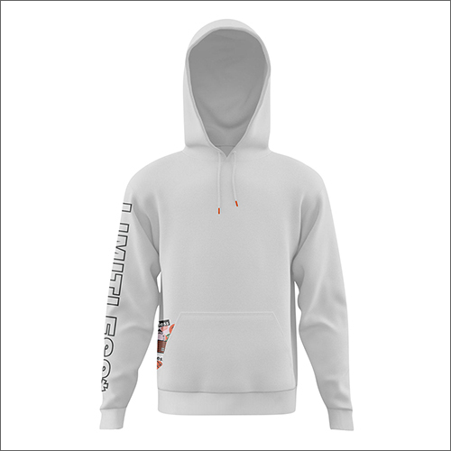 Washable Mens Raised Graphic Print Hoodie