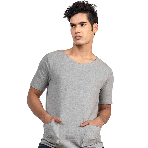 Mens Double Pocket Scoop Neck T-Shirt