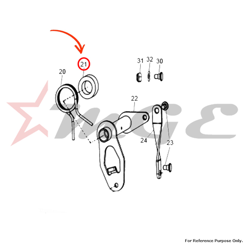 Spacer - Rocker For Royal Enfield - Reference Part Number - #550068/B