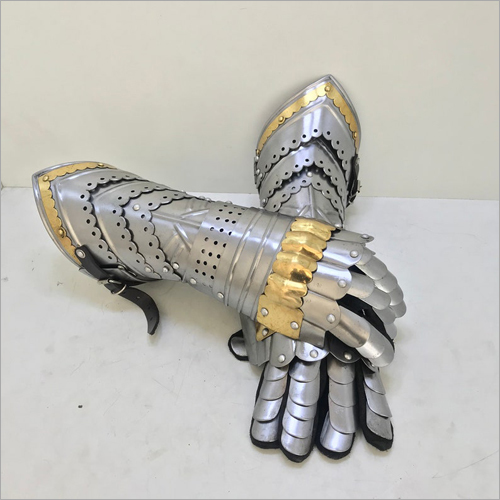 Medieval Crusader Steel Functional Armor Gloves