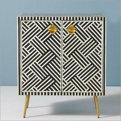 Geometric Inlay Cabinet