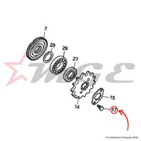 Bolt, Drive Sprocket Fixing For Honda CBF125 - Reference Part Number - #90084-KRM-840