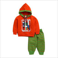 Washable Stitching Service Boys Printed Hooded And Pants
