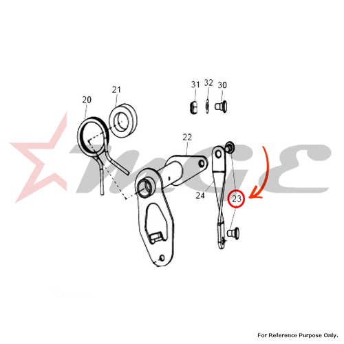Pin, Pivot For Royal Enfield - Reference Part Number - #550071/B, #550239/A
