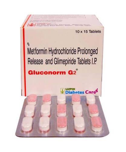 Metformin Hydrochloride prolonged release (1000 mg) and Glimepiride (2 mg) Tablets IP