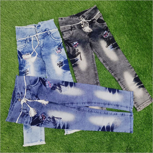 Multi Shades 3 Button High Waist Jeans