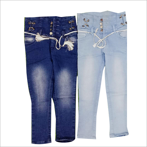 Available In Different Color Ladies Modern High Waist Jeans