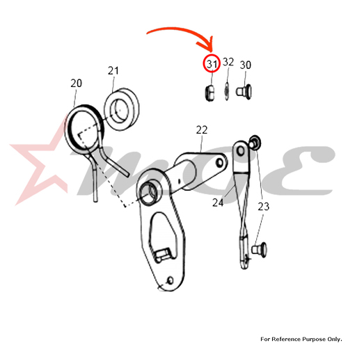 Nyloc Nut For Royal Enfield - Reference Part Number - #550198/A