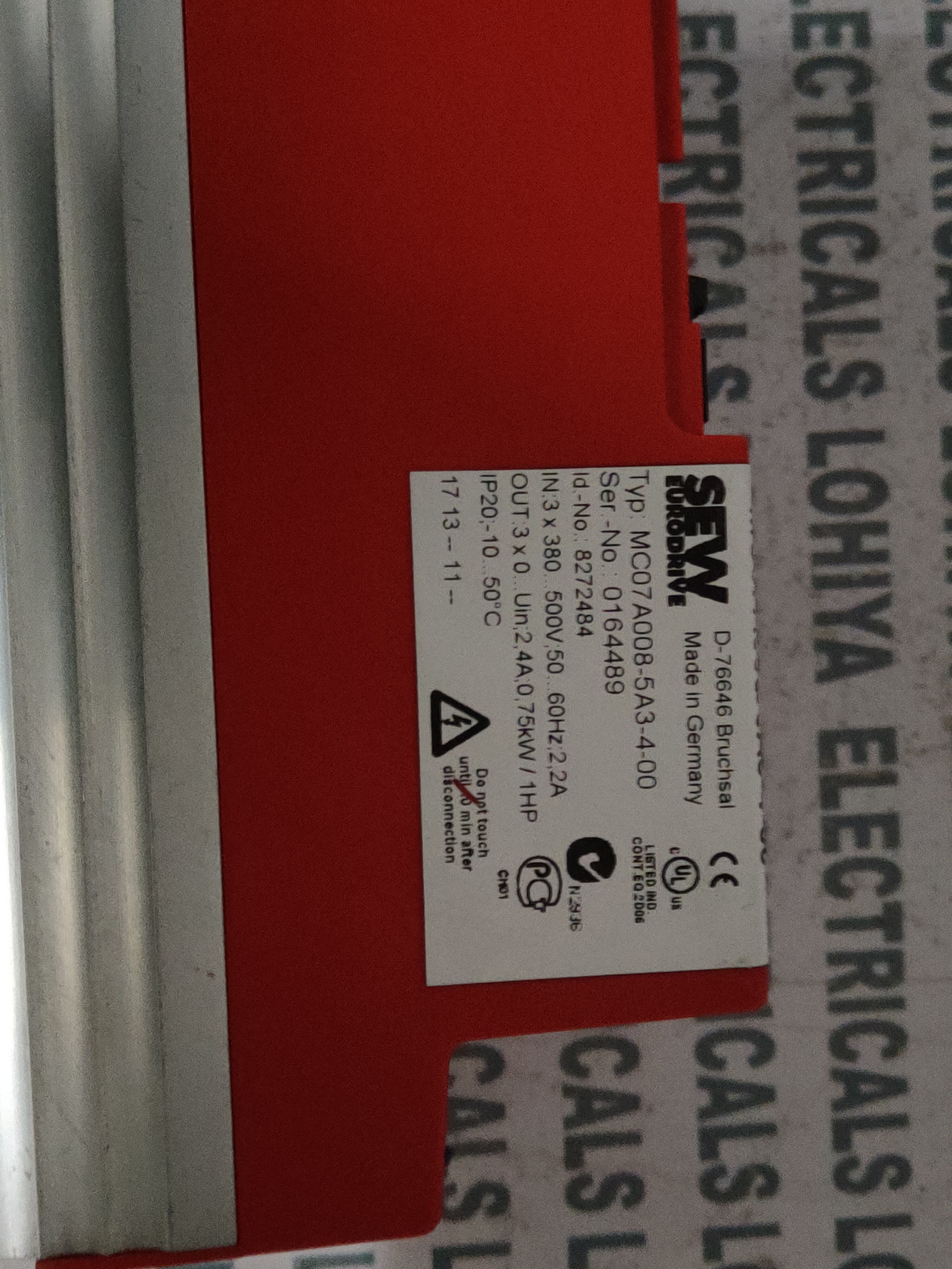 SEW EURODRIVE MC07A008-5A3-4-00 FREQUENCY INVERTER