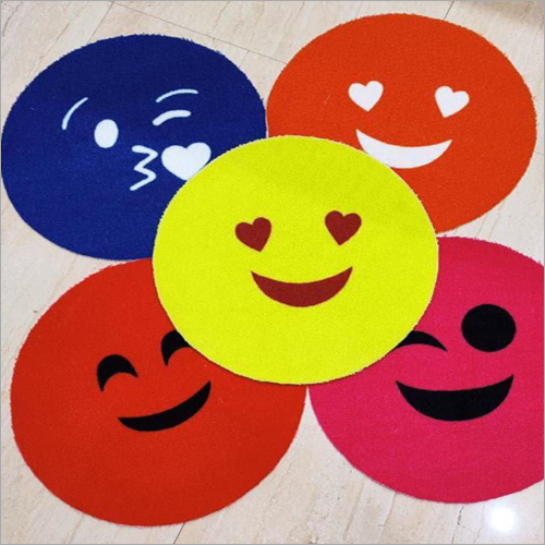 Quick Drying 50Cm Bira Smiley Floor Carpet