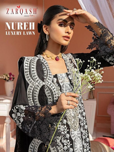 Zarqash Nureh Luzury Lawn Pakistani Suits Catalog