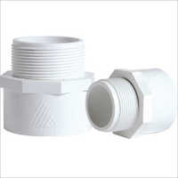 Upvc Brass Mta - Upvc & Brass, Varied Size, White Color, Hexagonal Shape, Threaded Connection, 10 Bar Working Pressure, 0â°c To 60â°c Temperature | 1 Year Warranty, Standard Thickness, Injection Molding Technique