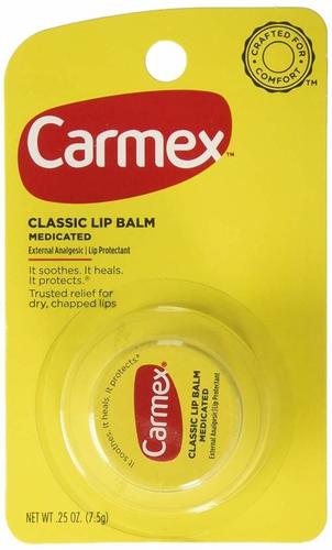 Carmex Classic Lip Balm Medicated 0.25 oz Pack of 3 (Jar in Blister Pack)