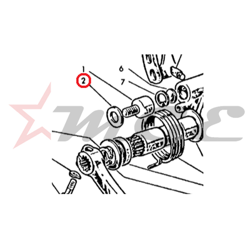 Lambretta GP 150/125/200 - Spring Washer For Kickstarter Stop Allen Screw - Reference Part Number - #83100010