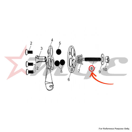 As Per Photo Pin, Thrust For End Cover Royal Enfield - Reference Part Number - #550047/e