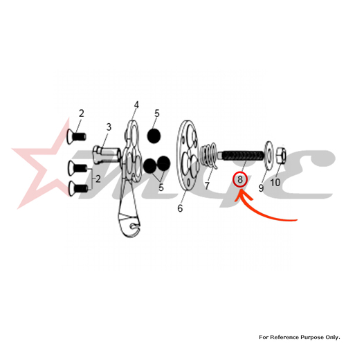 Pin, Thrust For End Cover Royal Enfield - Reference Part Number - #550523/B, #550523