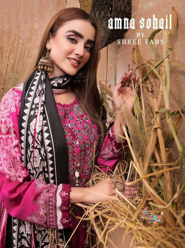 Shree Fabs Amna Sohail Cotton Pakistani Patch Work Suits Catalog