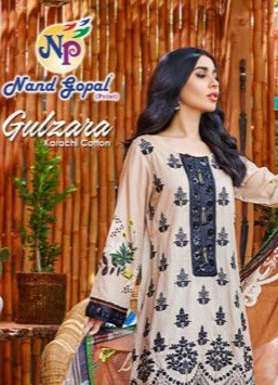 Nand Gopal Gull Zara Karachi Printed Cotton Suits Catalog