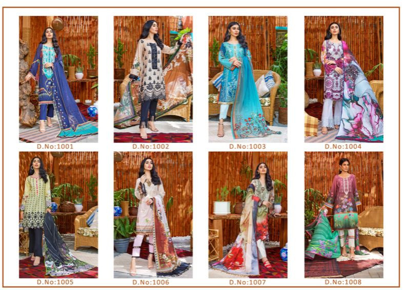 Nand Gopal Gull Zara Karachi Printed Cotton Suits Catalog