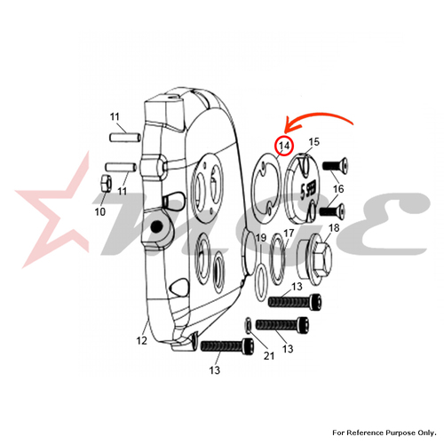 Gasket For End Cover Royal Enfield - Reference Part Number - #550245/B, #550110/B