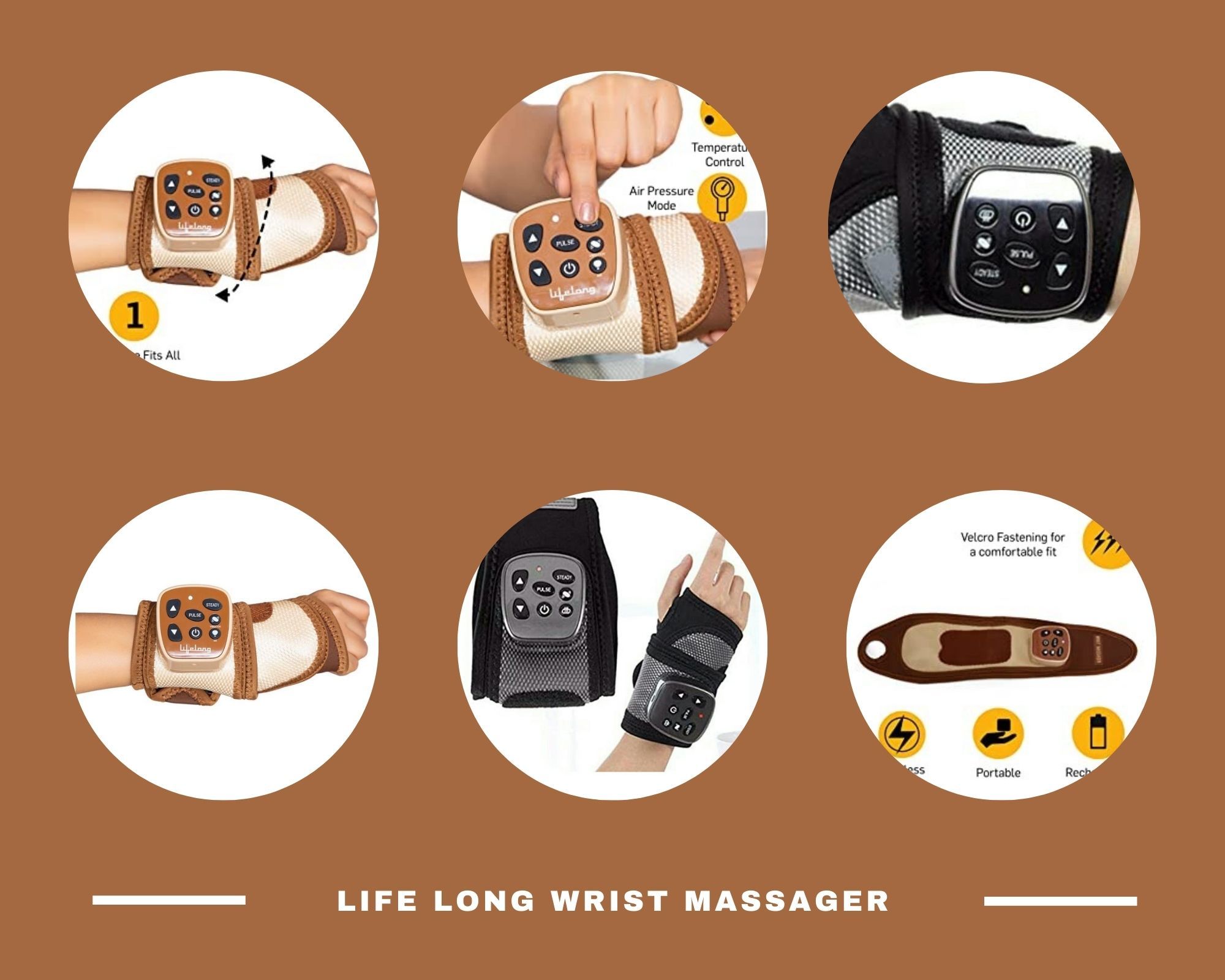 Lifelong rechargeable wrist massager