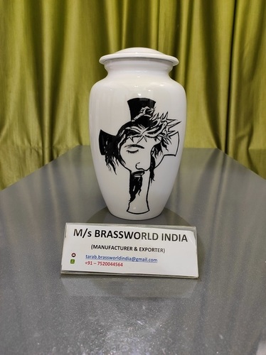 aluminum hand painted Jesus Christ urn for human ashes funeral supplies