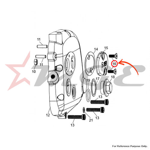 Socket Head Screw M5 x 15 For Royal Enfield - Reference Part Number - #550097