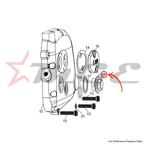 As Per Photo Plug For End Cover Royal Enfield - Reference Part Number - #550194/C, #550194/B