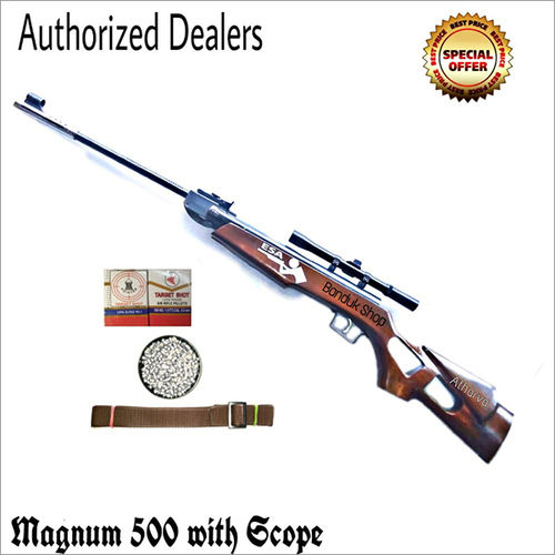 Magnum 500 Air Rifle With Scope - Material: Metal