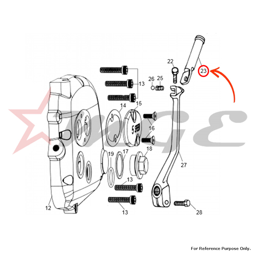 Pedal For Kick Starter Royal Enfield - Reference Part Number - #112020