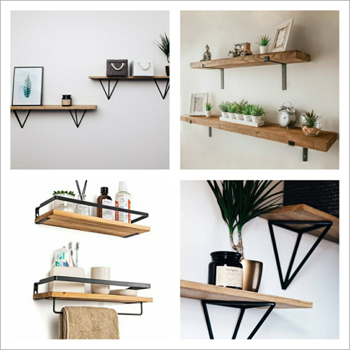 M0043 Iron & wood wall shelves