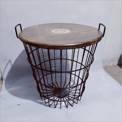 Wood M0051 Iron & Wooden Basket