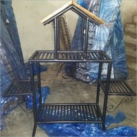 M0061 Wrought Iron and Wooden Planter