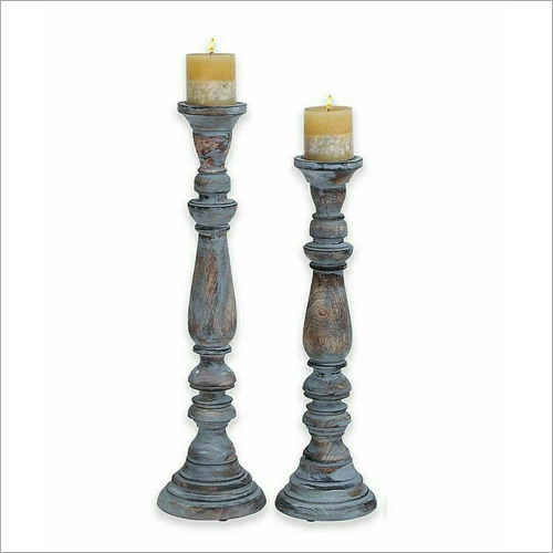 Wood M0063 Wooden Candle Stands