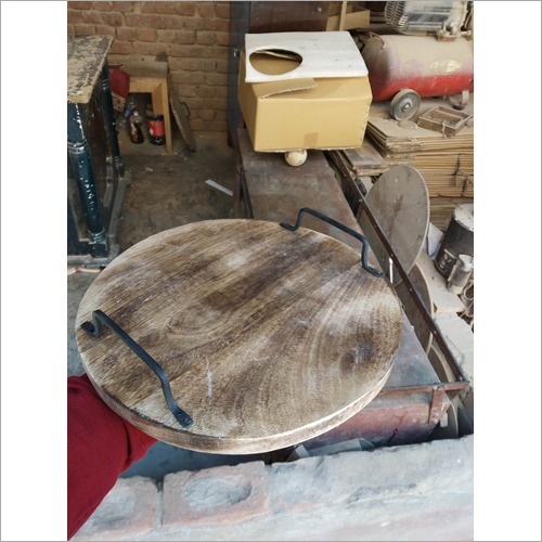 M0066 Iron & wooden tray By TMOHA CORPORATION